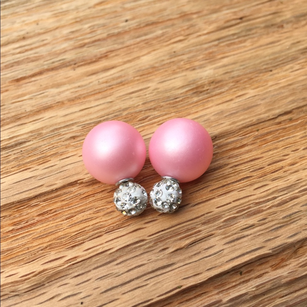 Light Pink Diamond Earring Set